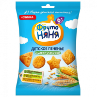 ПРОДУКТЫ ДЛЯ ДЕТЕЙ Фруто Фруто Няня печенье детское мультизлаковое 6+м. 50г